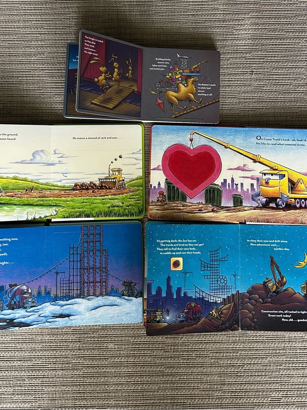 Construction Vehicles Board Book Set for Kids